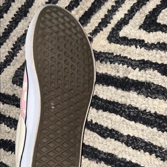 Vans Pink and White Checkered Slip-Ons - Picture 5 of 6